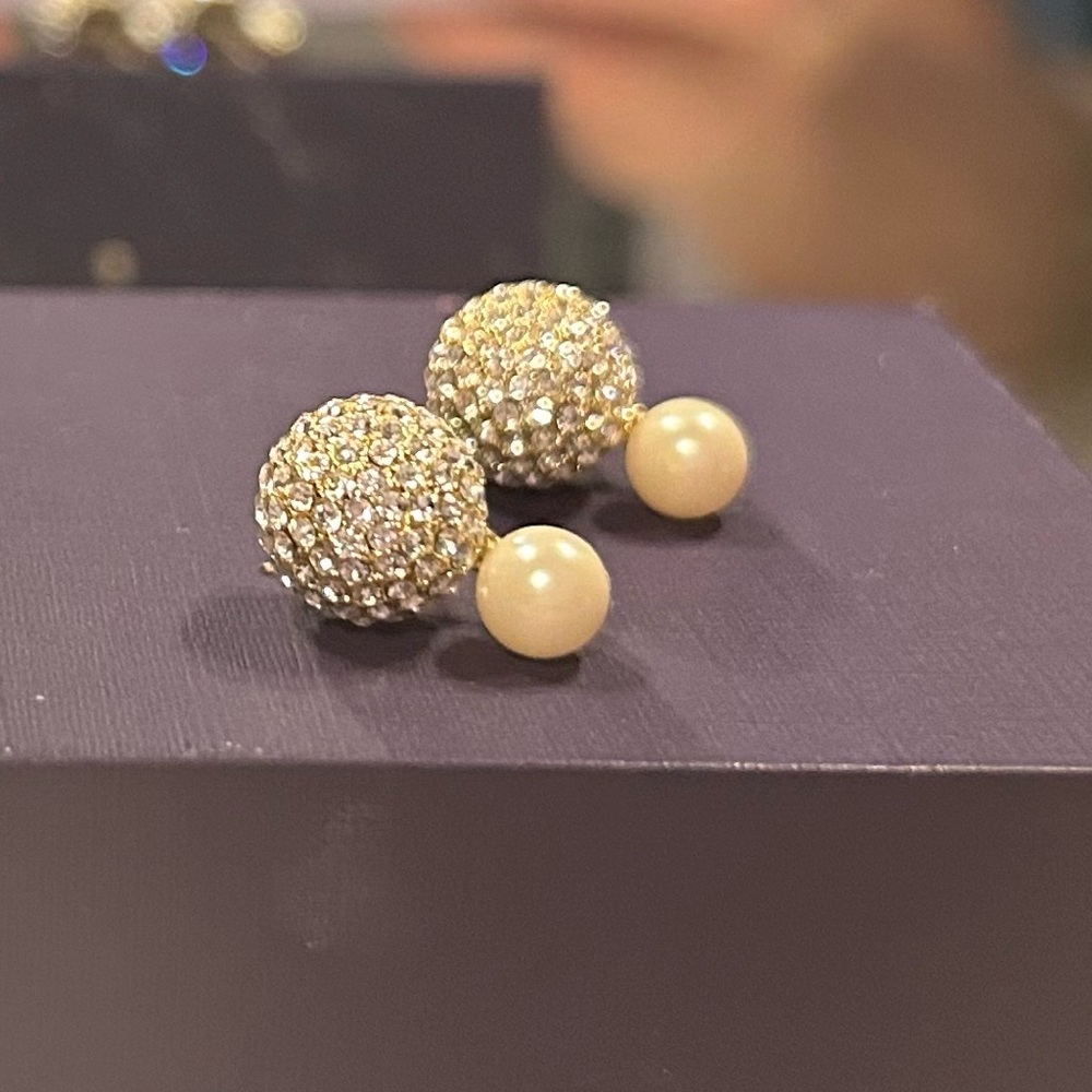 Kate Spade Gold and Pearl Stud Earrings - Picture 4 of 7